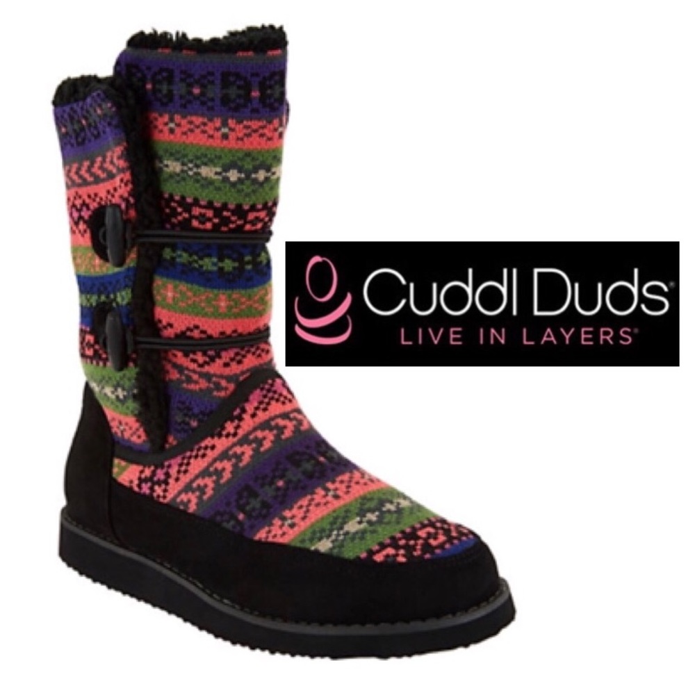Cuddl Duds Lindsey Foldover Boots/Faux Fur Lining